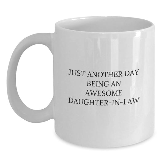 Gifts from Family to Daughter-in-law, Funny Daughter-in-law White Coffee Mug, Birthday Unique Gifts - Main