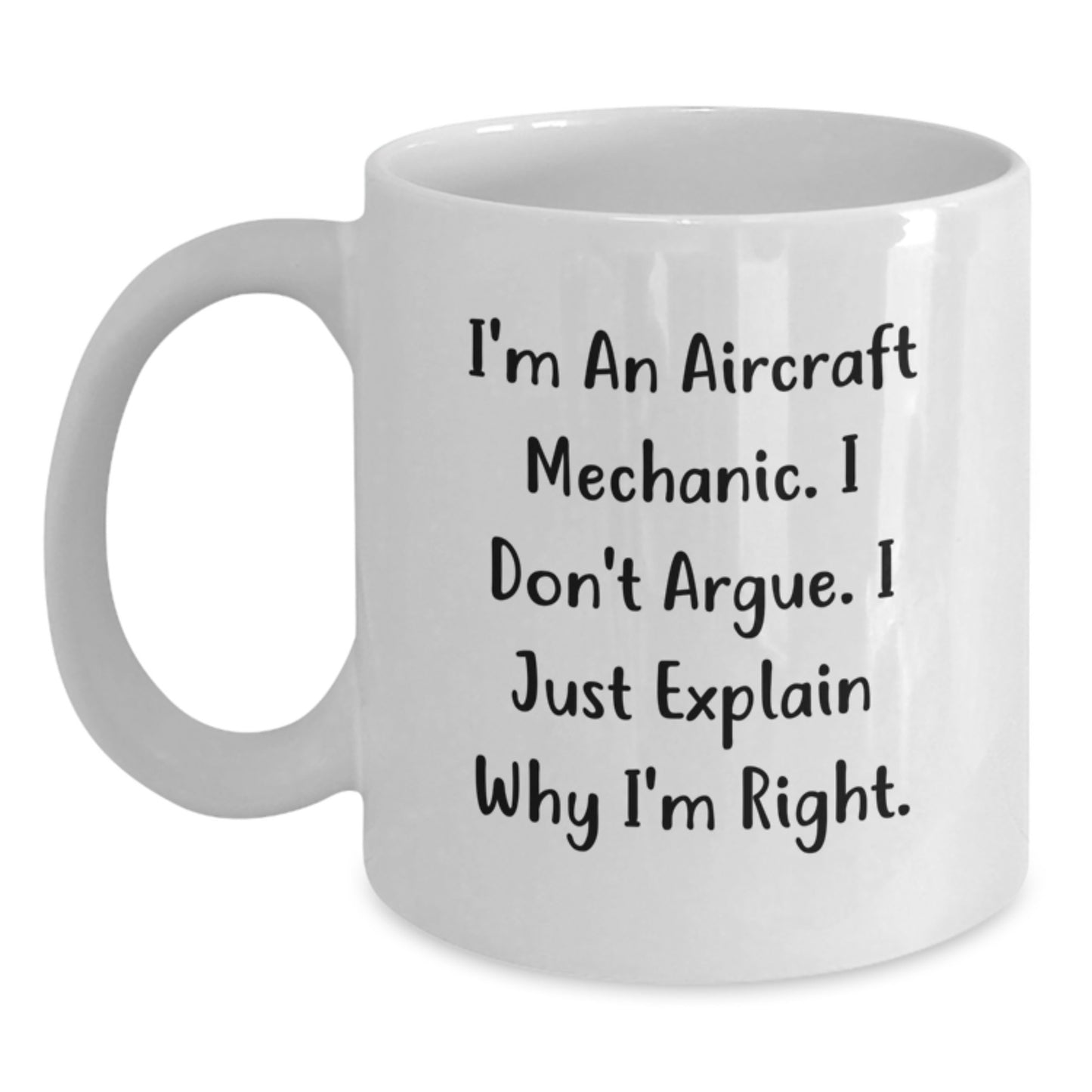 Witty Aircraft Mechanic Novelty Mug for Friends Birthday Gift - Main
