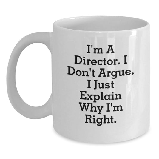 Funny Director White Coffee Mug Gifts from Friends for Director on Mother's Day Unique - Main