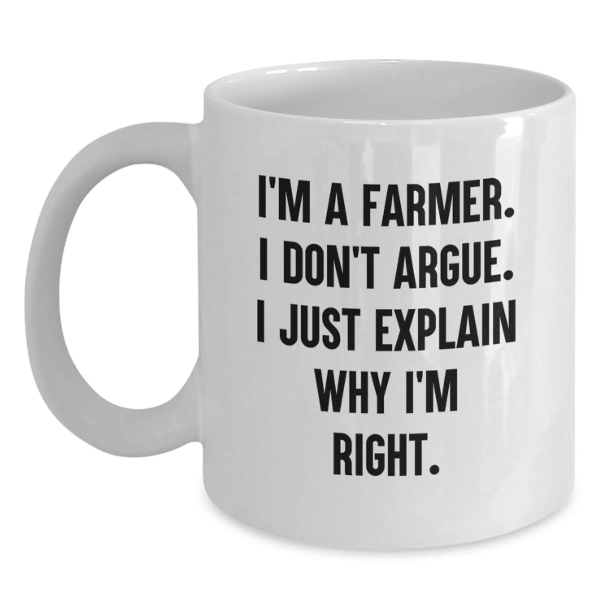 Farmers Durable Keepsake White Coffee Mug for Him Birthday Gift - Main