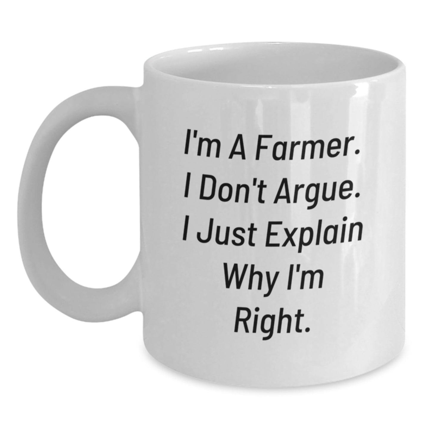 Birthday Gift Farmer White Coffee Mug for Her Present - Main