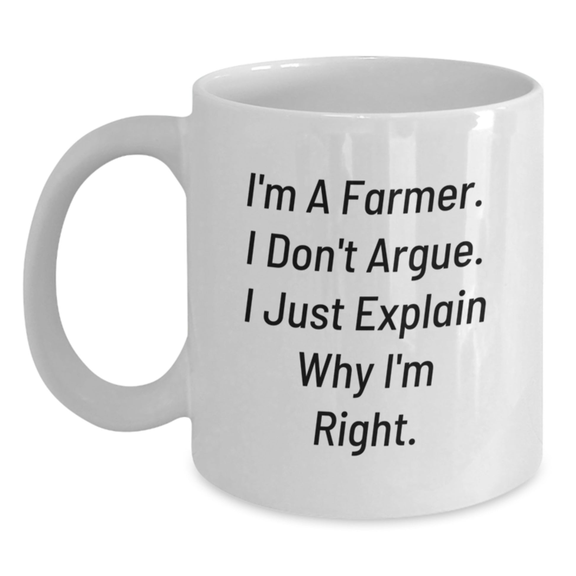 Birthday Gift Farmer White Coffee Mug for Her Present - Main