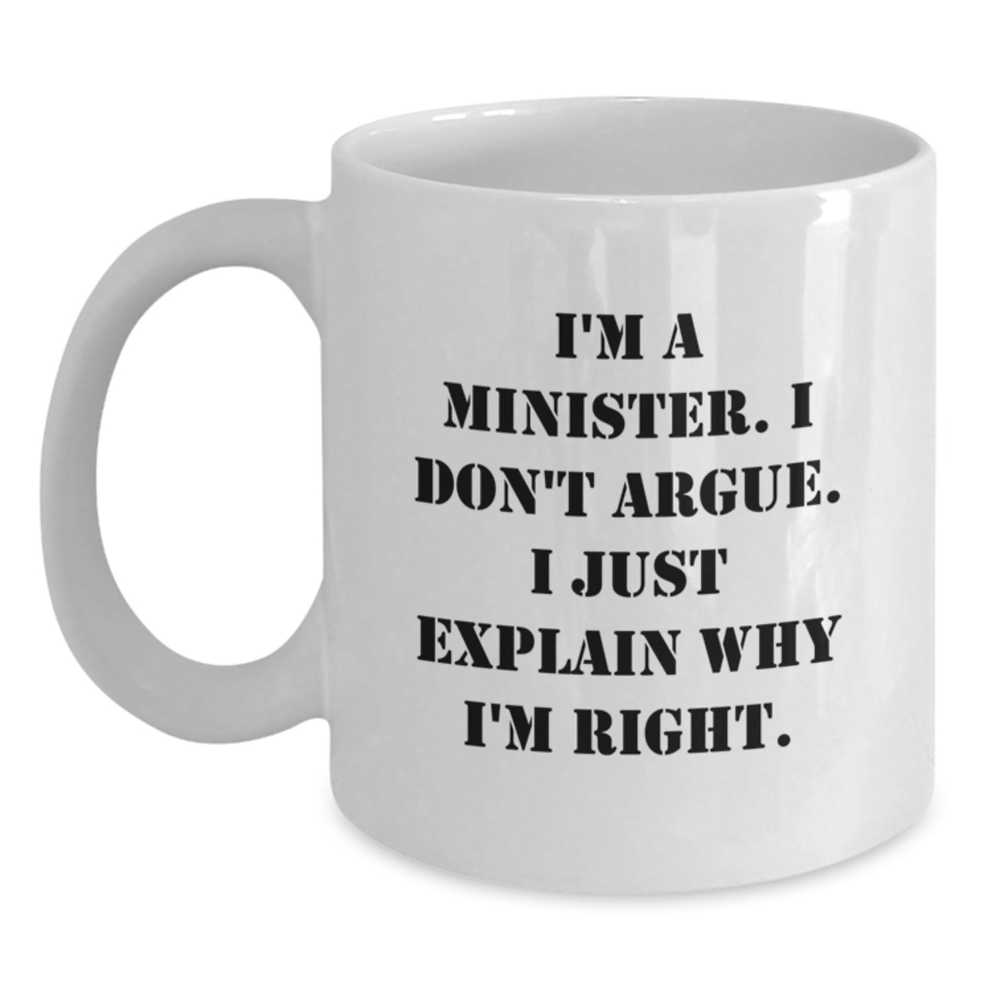 Minister Keepsake White Coffee Mug for Him Birthday Gift Ceramic 11oz - Main