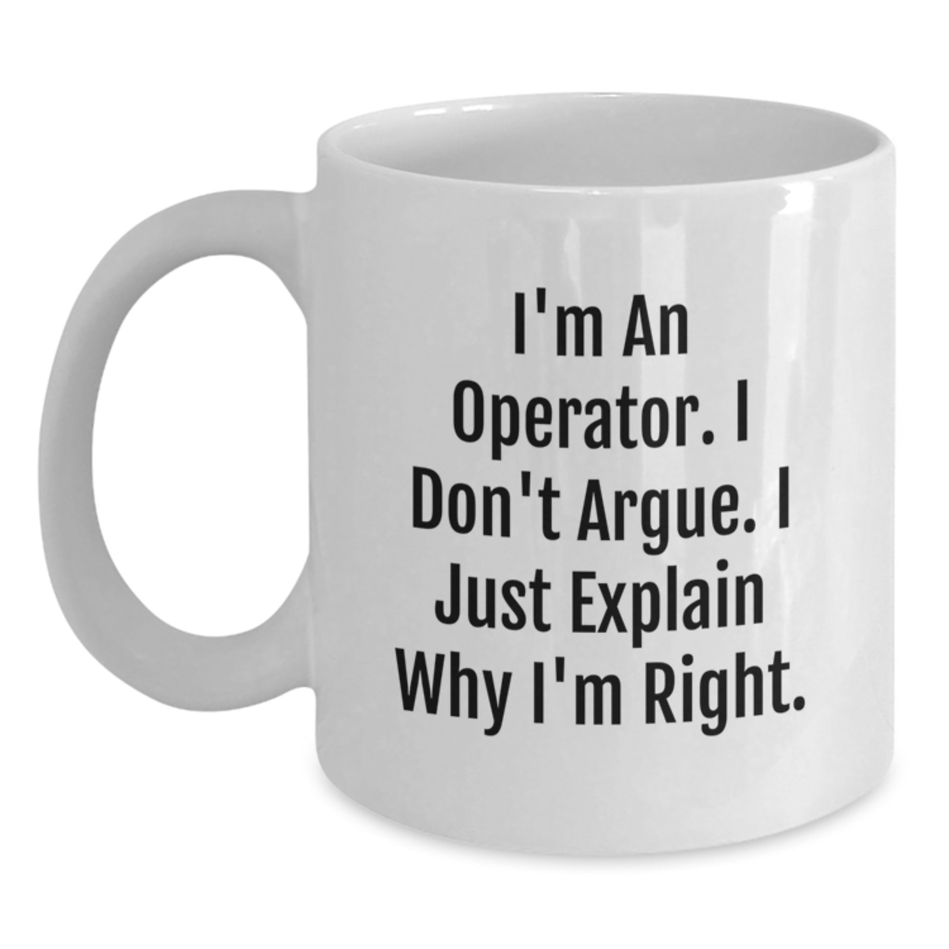 Birthday Gift Operator White Coffee Mug for Her Present - Main