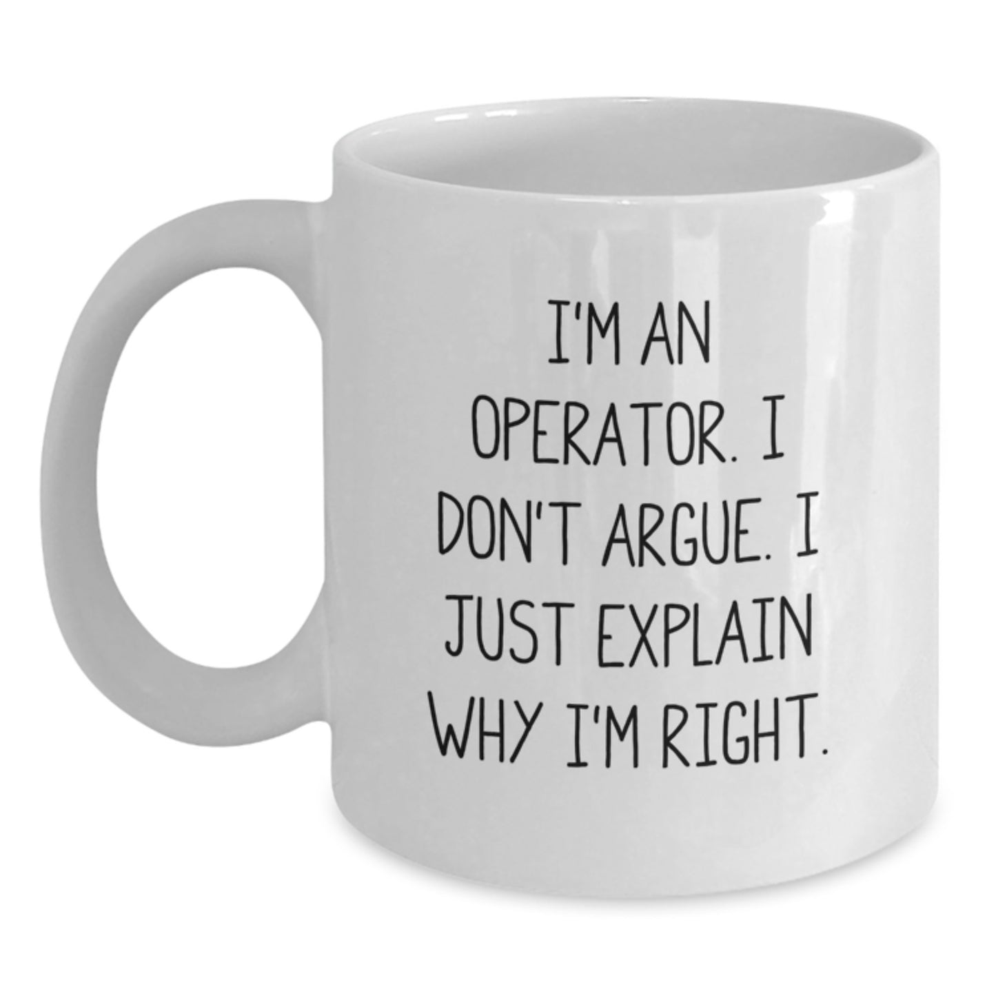 Operator Keepsake White Coffee Mug for Him Birthday Gift - Main