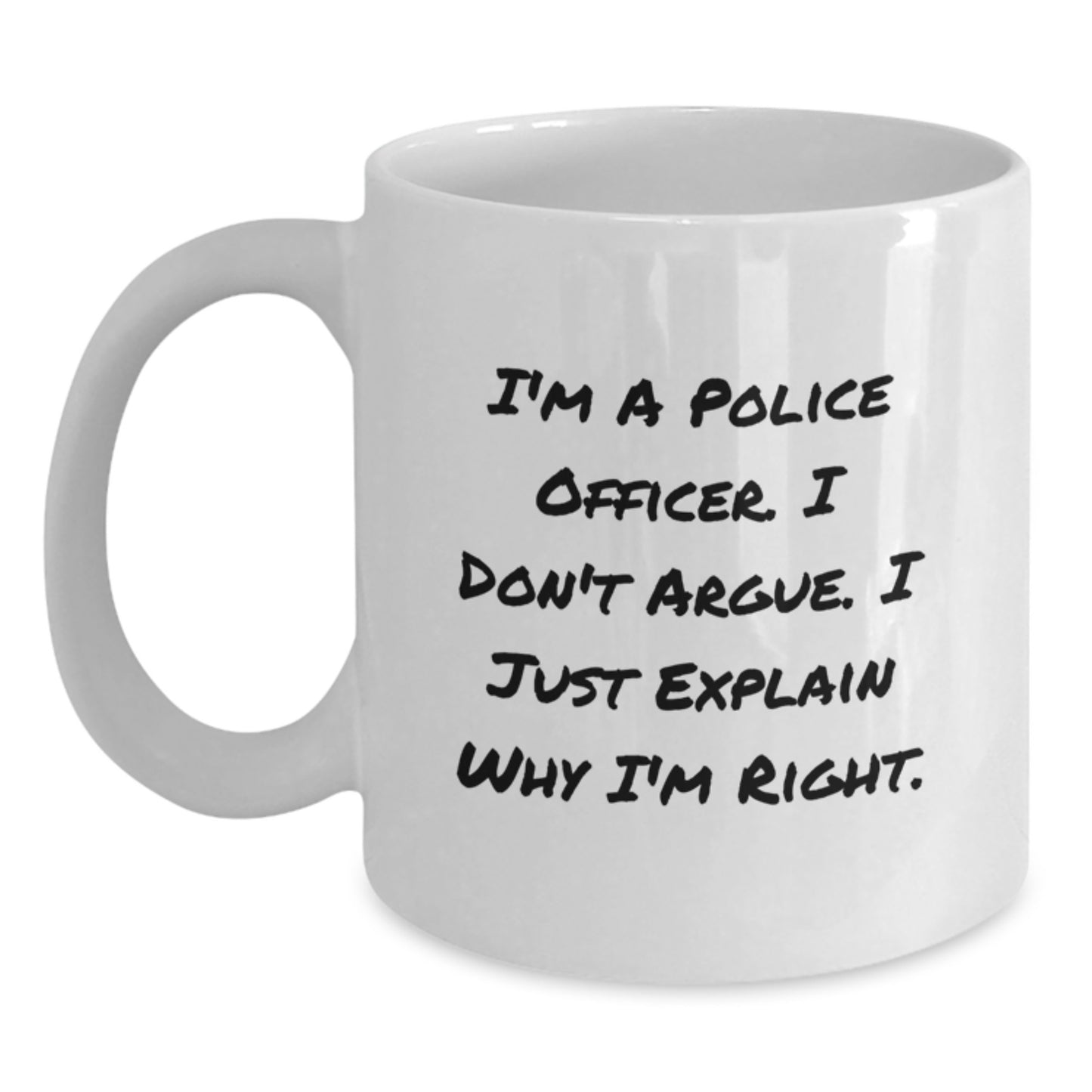 Police Officer White Coffee Mug Keepsake Birthday Gift for Him Ceramic - Main