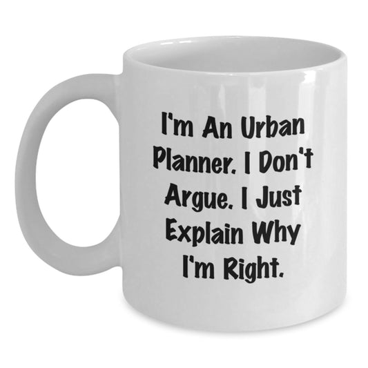 Funny Urban Planner Gifts for Men from Friends at Graduation Unique Occasion White Coffee Mug - Main