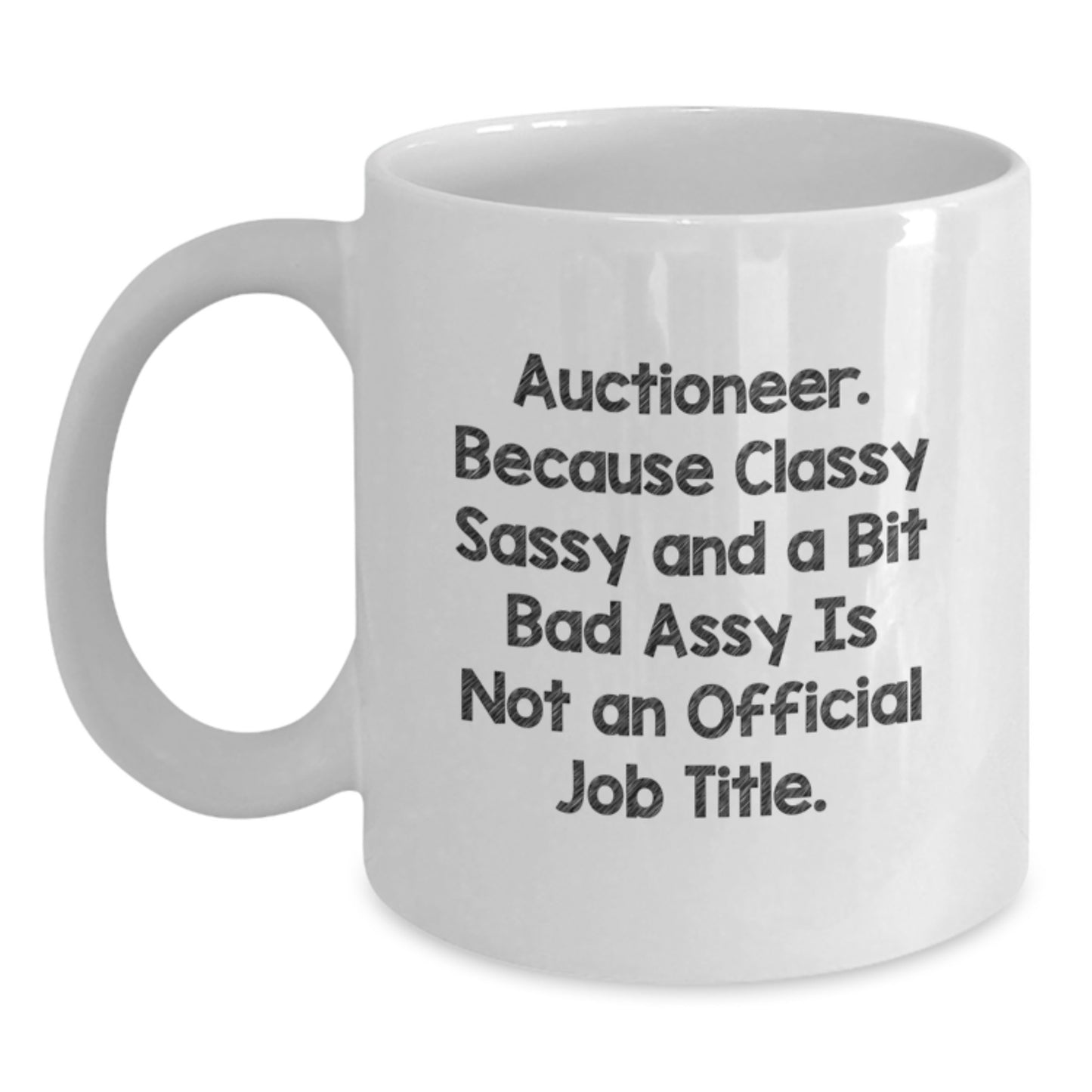 Auctioneer Keepsake Elegant White Coffee Mug for Him Birthday Gift - Main