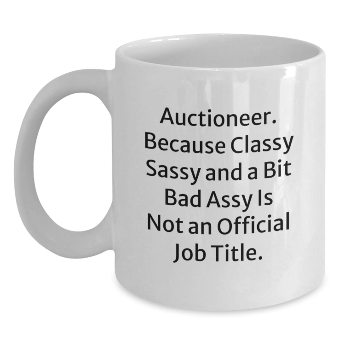 Birthday Gift for Her Auctioneer White Coffee Mug Present - Main