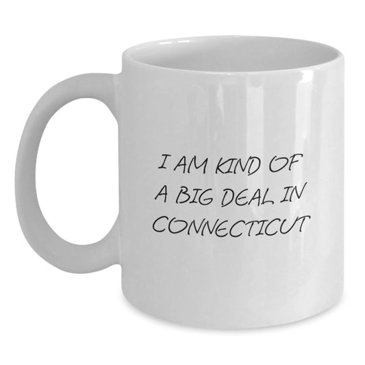 Funny Connecticut Gifts from Friends, Family, or Coworkers for Mum, Dad, or Anyone Who Loves CT - White Coffee Mug, I Am Kind Of A Prime Selection In Connecticut - Main
