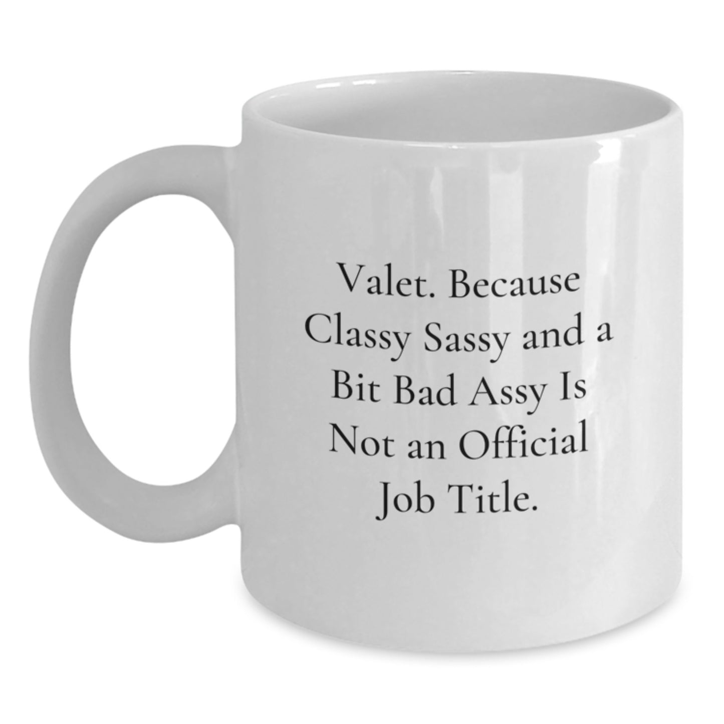 Birthday Gift for Her Valet White 11oz Ceramic Coffee Mug Present - Main