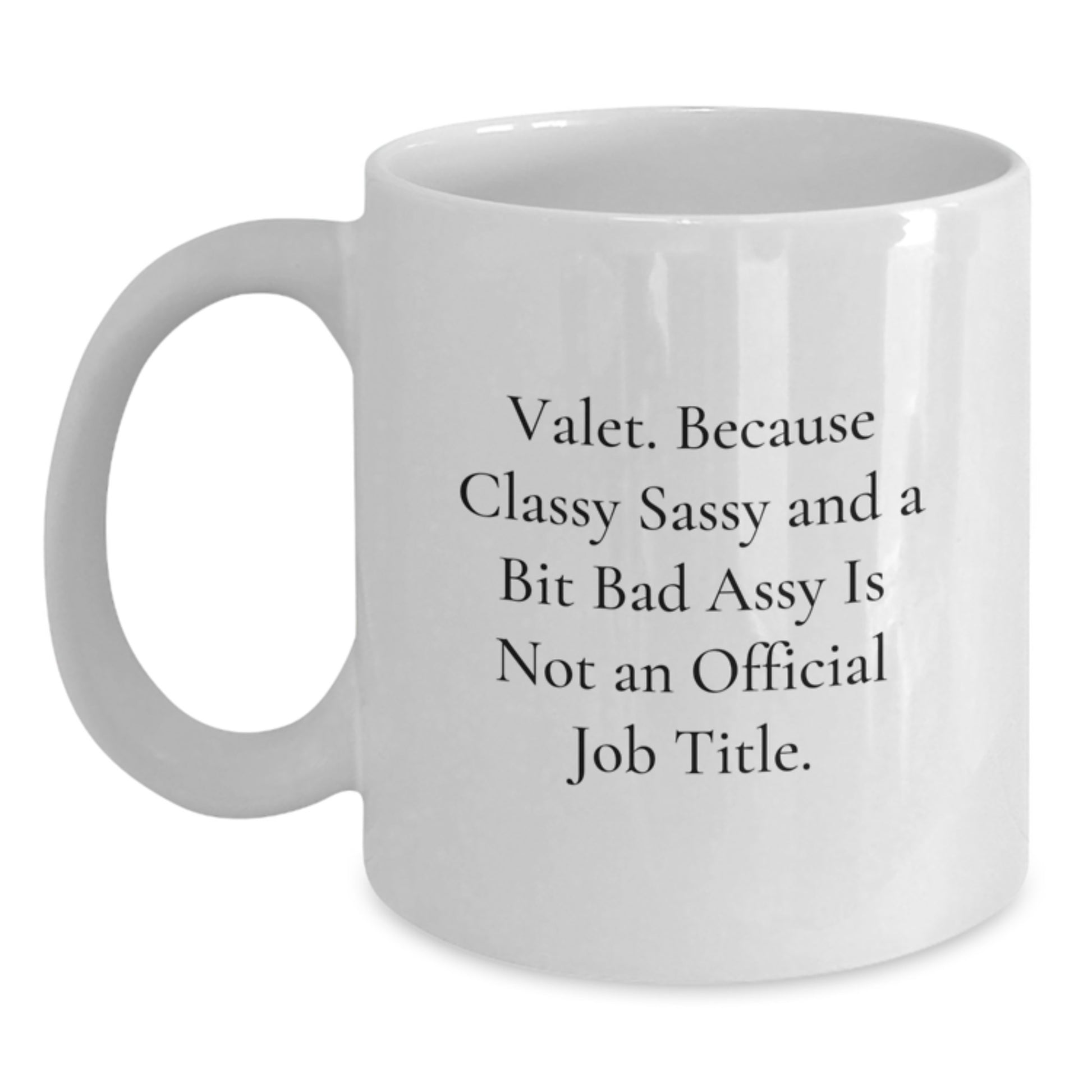 Birthday Gift for Her Valet White 11oz Ceramic Coffee Mug Present - Main