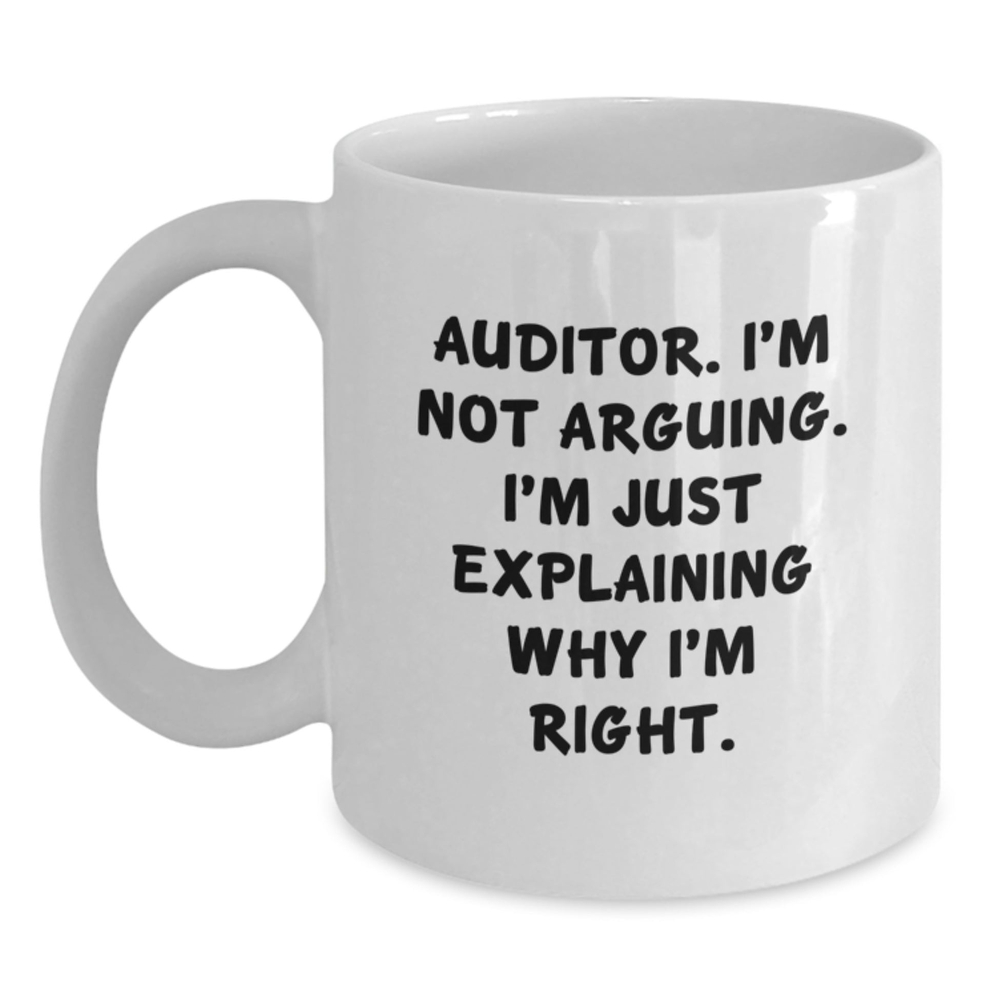 Auditor Keepsake White Ceramic Coffee Mug for Him Birthday Gift 11oz - Main