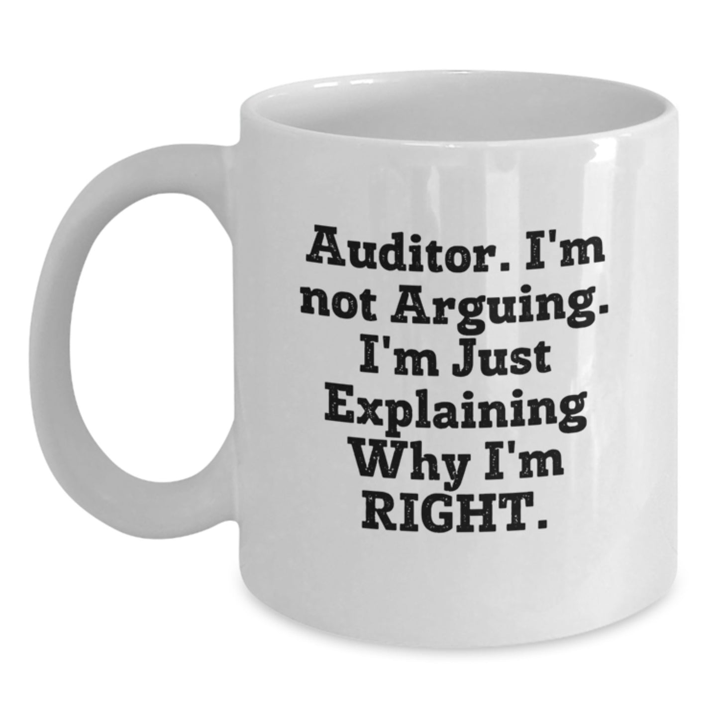 Birthday Gift Auditor White Mug for Her – Keepsake Present - Main