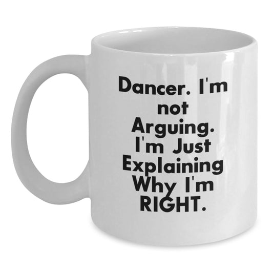 Funny Dancer Gifts for Her, White Coffee Mug, Graduation Unique Gifts from Mom - Main