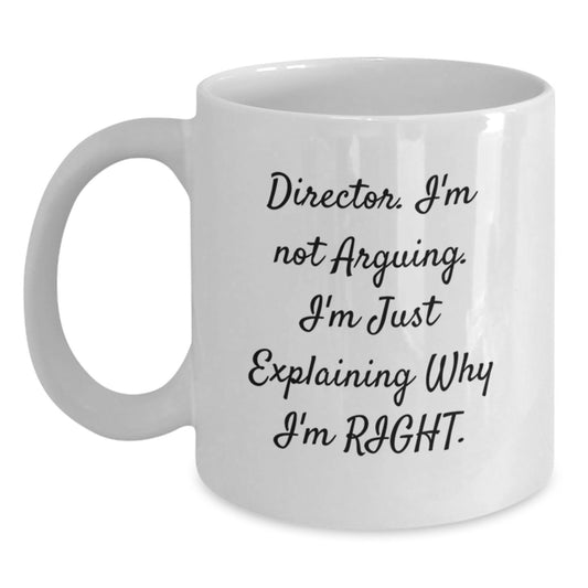 Graduation Unique Gifts for Directors - Funny White Coffee Mugs from Friends, Coworkers, Family - Main