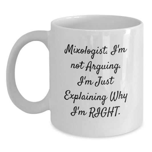 Funny Mixologist Gifts from Friends for Mixologist Men and Women White Coffee Mug - Main