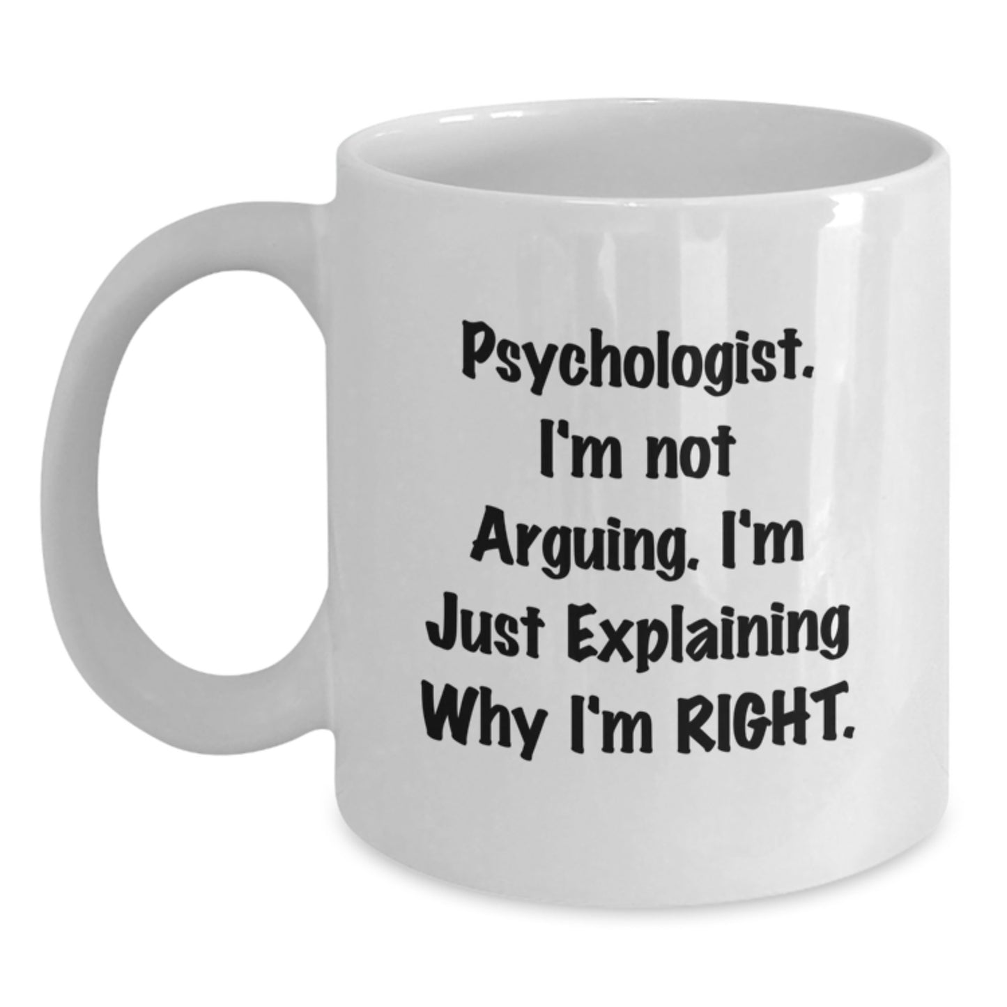 Psychologist Keepsake White Coffee Mug for Him Birthday Gift - Main