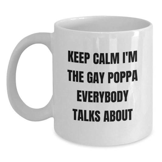 Funny Poppa White Coffee Mugs for Dad Gifts from Men for Mother's Day Unique Poppa - Main