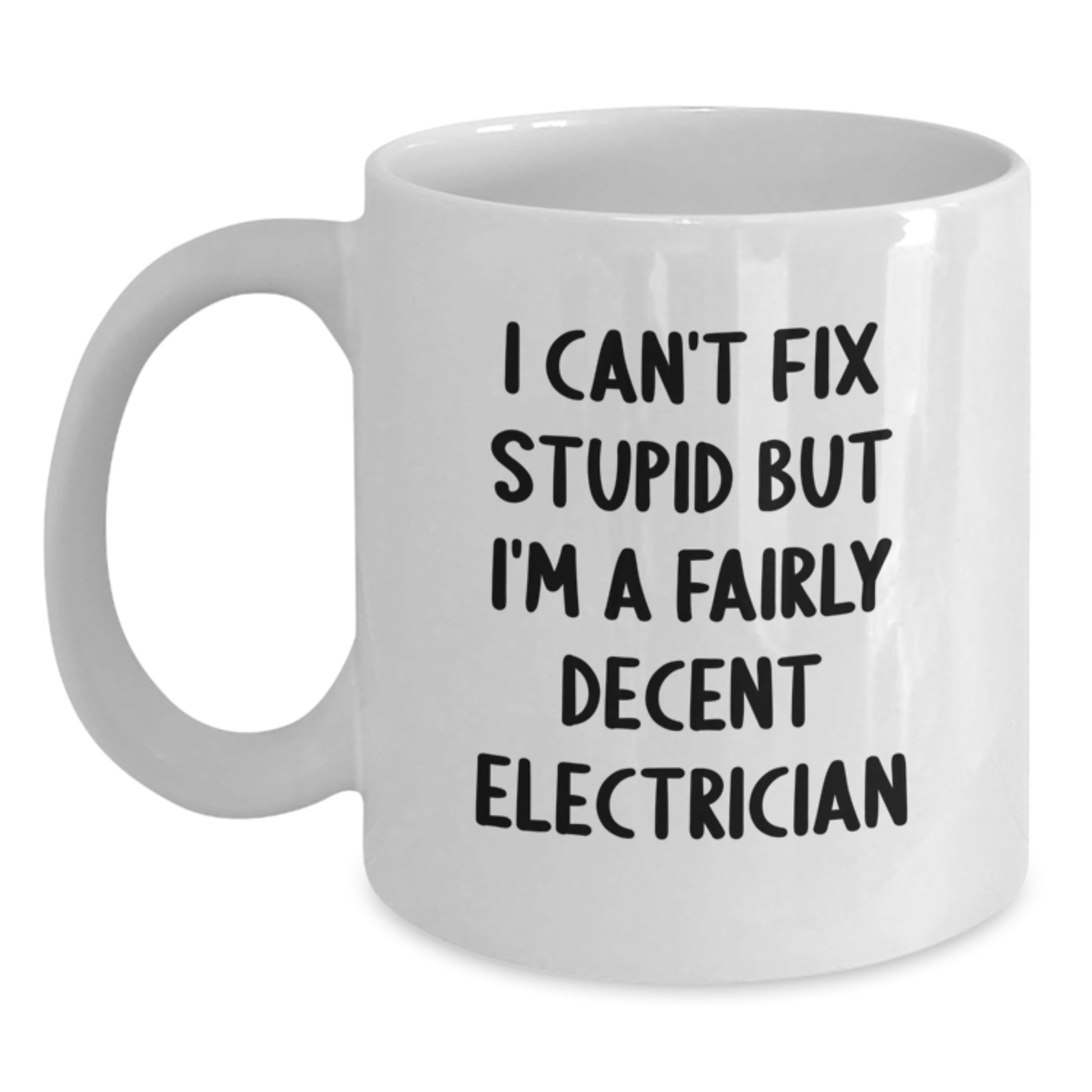 Funny Electrician Gifts for Men from Friends, Unique White Coffee Mugs for Graduation - Main