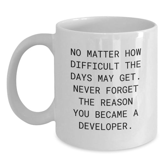 Funny Developer White Coffee Mugs Gifts from Friends to Graduation Unique Gifts for Men Women - Main