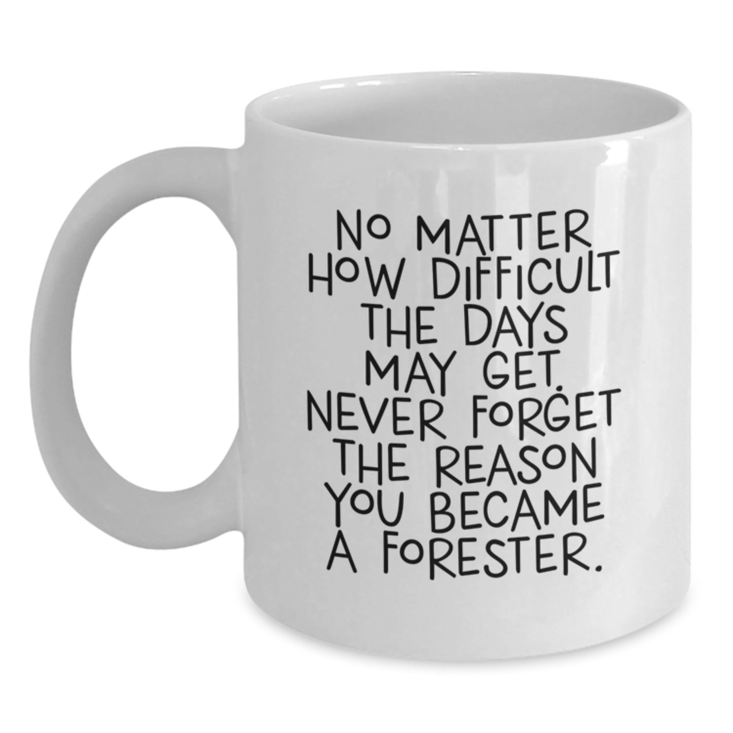 Unique Forester Gifts from Friends, Funny Inspirational White Coffee Mug for Graduation, Forester Enthusiast Quote Lover Mug Gifts for Women, Men, Family, Friends - Main