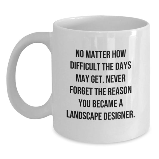 Landscape Designer Inspirational White Coffee Mug, Funny Quote Gifts for Landscape Designers, Graduation Unique Gifts from Friends to Family - Main