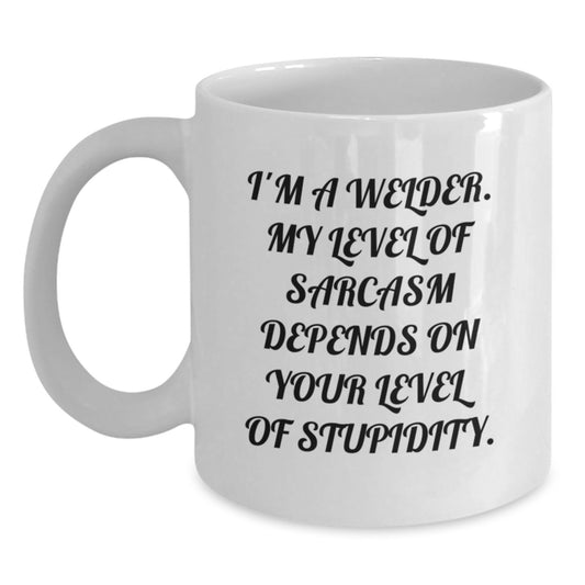Funny Welder Gifts from Men for Graduation Unique Gifts - White Coffee Mug, 11oz or 15oz - Main