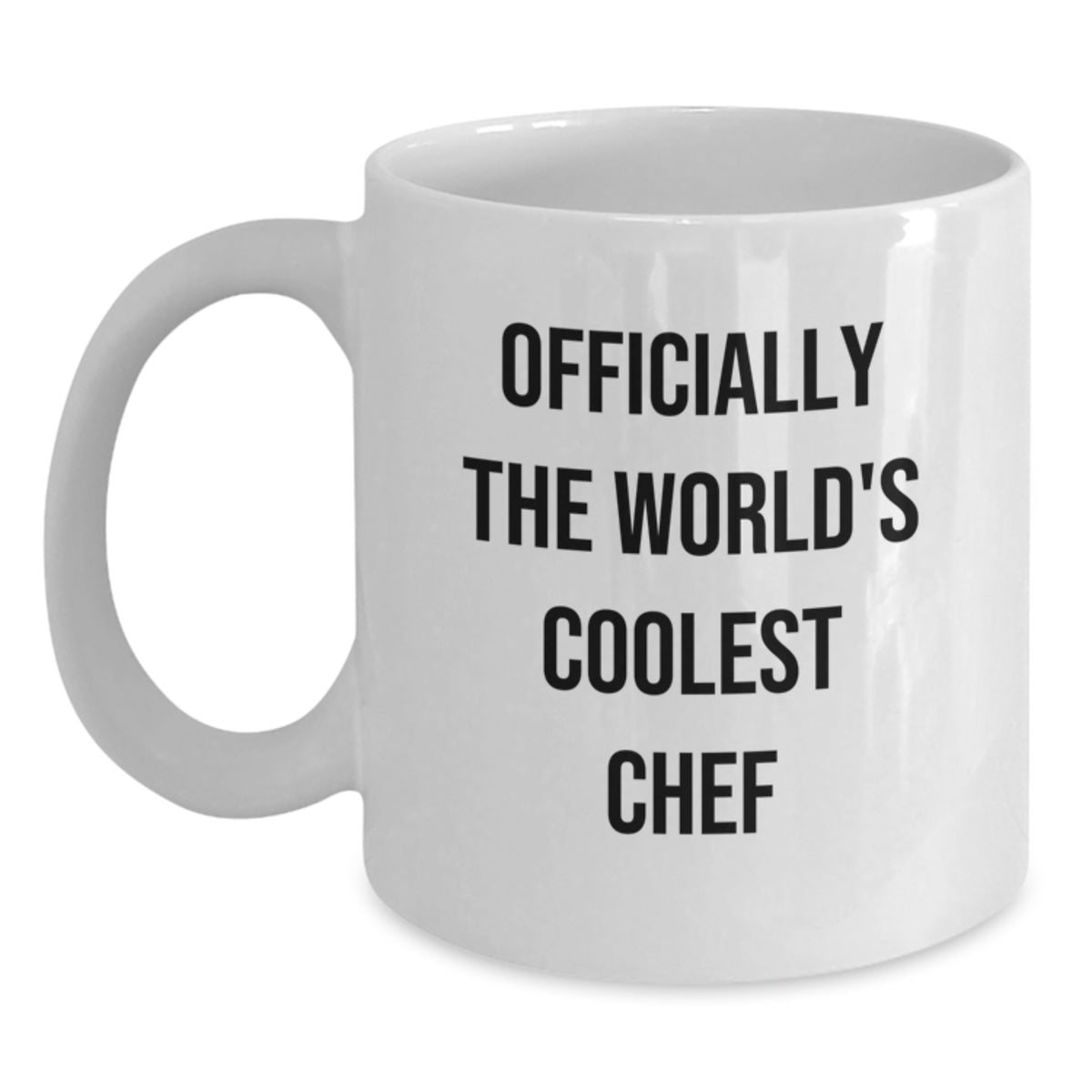 Funny Chef White Coffee Mug Officially The World's Coolest Chef Gifts from Men for Friends, Unique Valentine's Unique Gifts for Chef - Main