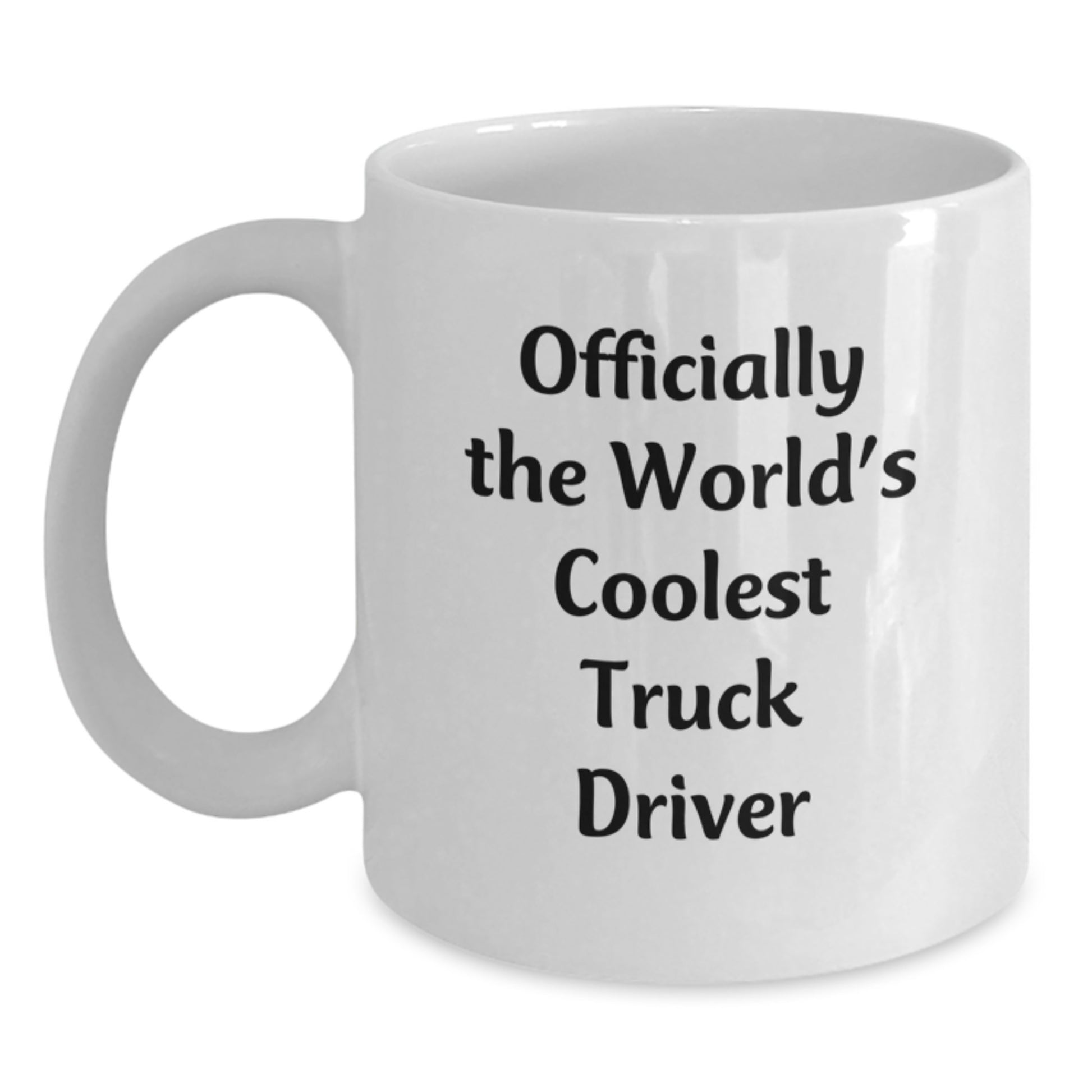 Funny Truck Driver Gifts, White Coffee Mug for Men, Officially The World's Coolest Truck Driver, Graduation Unique Gift - Main