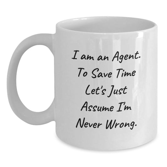 Funny Agent Gifts from Friends and Family for Agent Graduation Unique White Coffee Mugs - Main