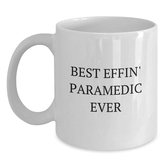 Funny Rescue Worker White Coffee Mug Gifts for Rescue Worker Men Funny Best Effin' Rescue Worker Ever Quotes, Gifts from Men for Rescue Worker Friends - Main