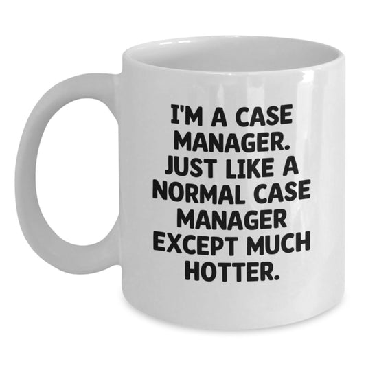 Birthday Gift Case Manager White Coffee Mug for Her Present - Main