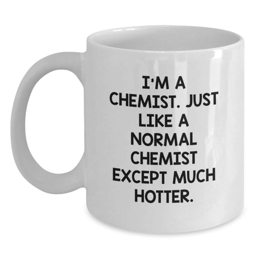 Funny Chemist Gifts for Him, White Coffee Mug, Graduation Unique Gifts from Family to Son - Main