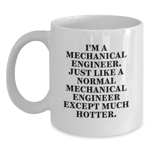 Funny Mechanical Engineer Gifts from Friends for Dad Father's Day Unique White Coffee Mug - Main