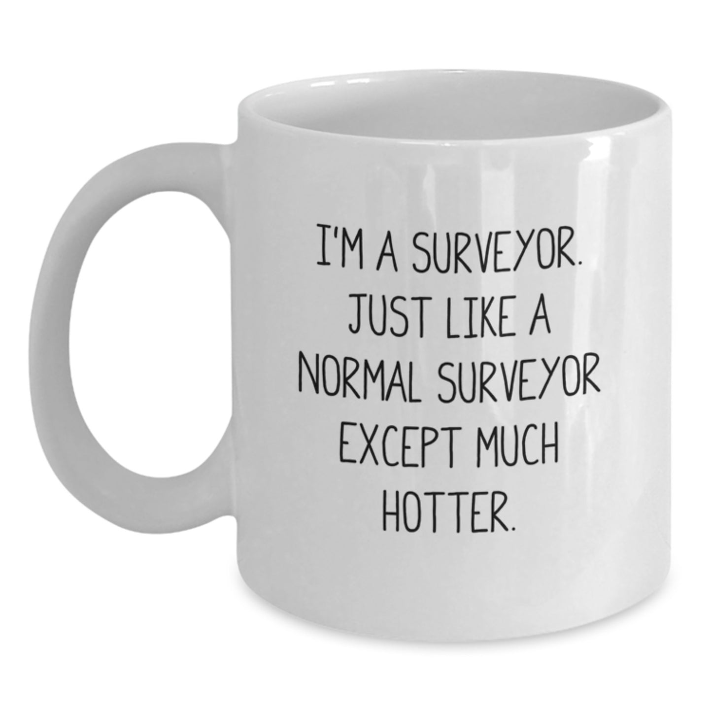 Surveyor Keepsake White Coffee Mug Birthday Gift for Him - Main