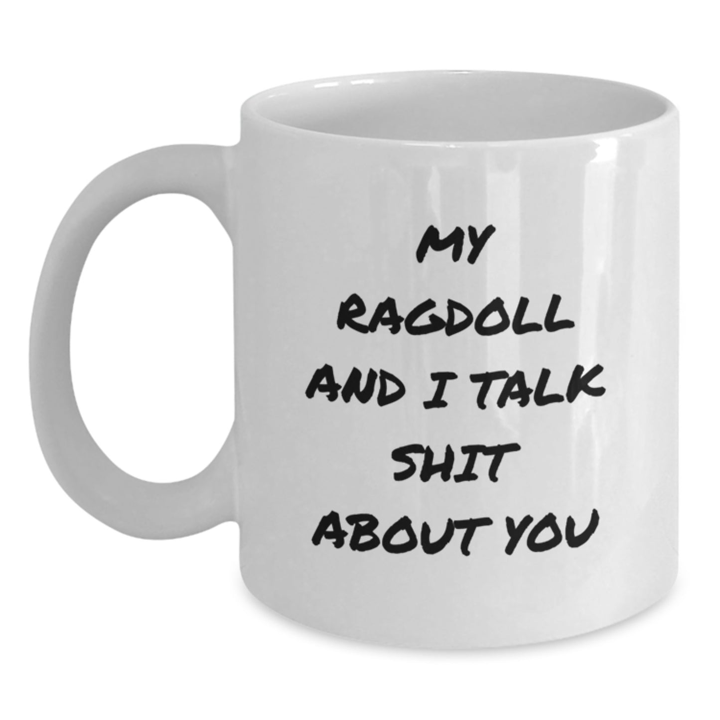 Birthday Gift White Coffee Mug Keepsake for Her Ragdoll Cat - Main
