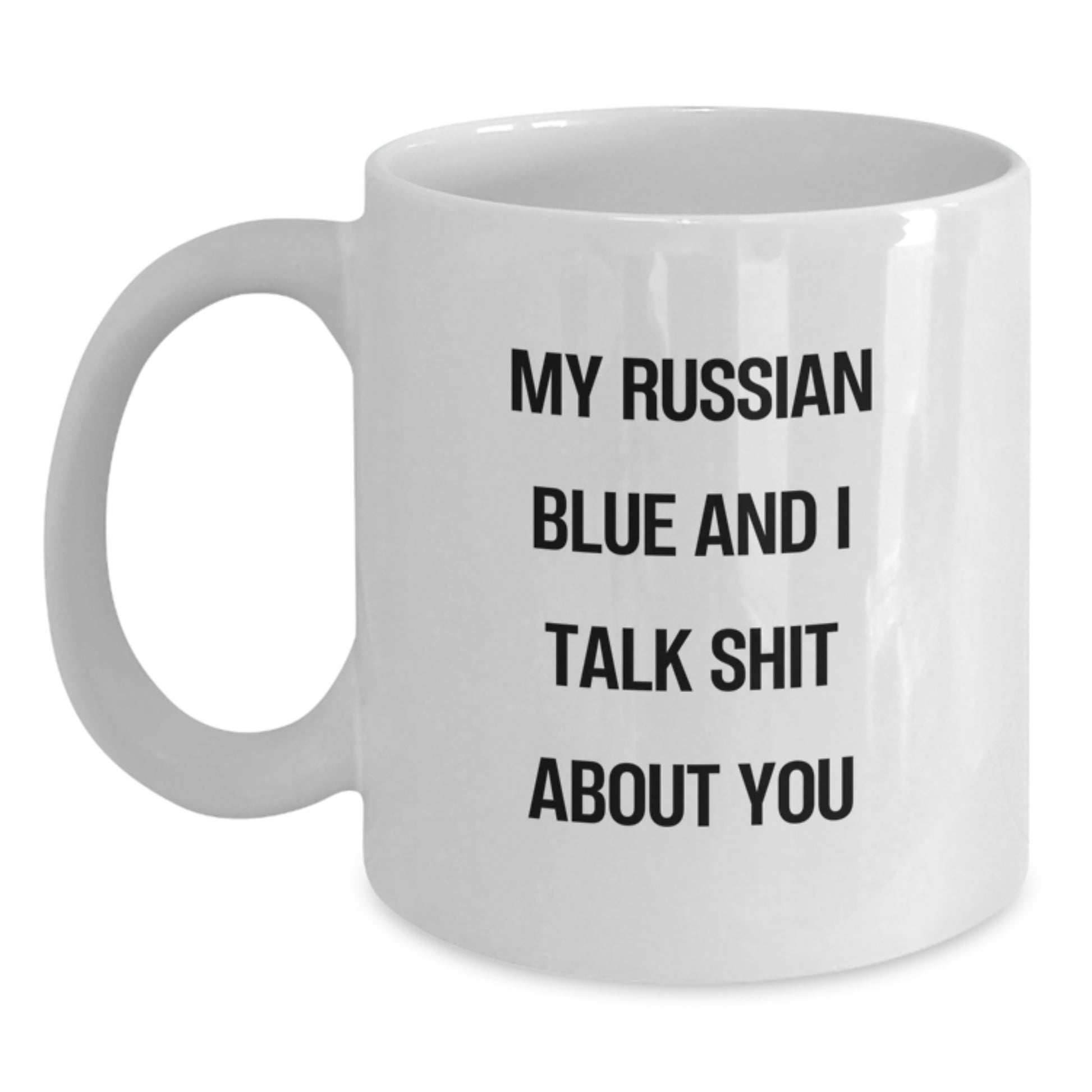 Russian Blue Cat Keepsake Premium Ceramic Mug for Him Birthday Gift - Main