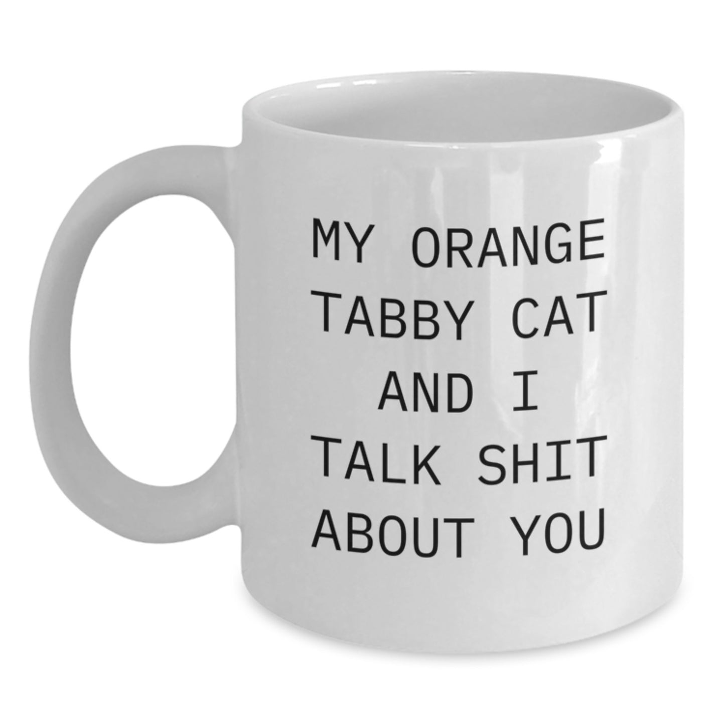 Birthday Gift Orange Tabby Cat Mug Present for Her – 11oz White Ceramic - Main
