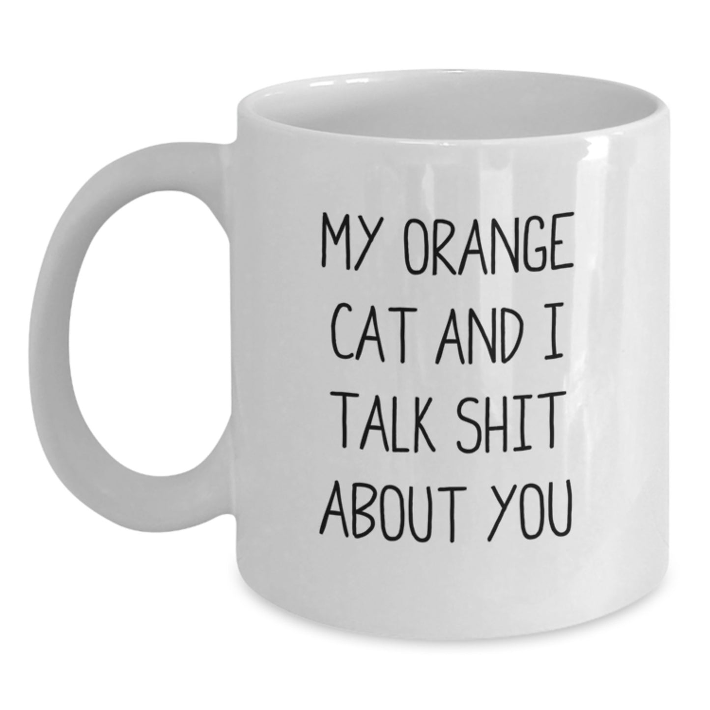 Funny Orange Cat White Coffee Mugs for Dad, Gifts from Men to Orange Cat Lovers on Father's Day - Main