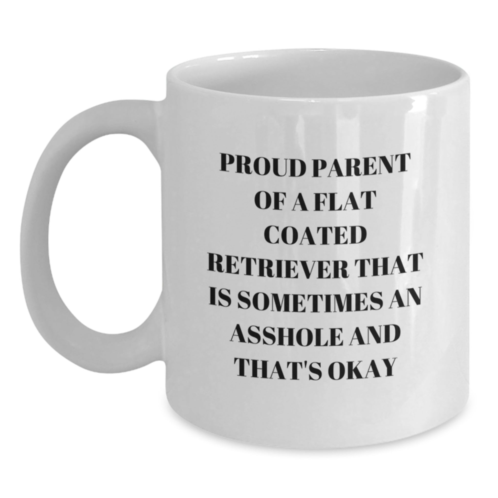 Funny Flat Coated Retriever Dog Gifts for Proud Parents, White Coffee Mugs, Unique Mother's Day Unique Gifts from Men, Women, Friends, and Family - Main