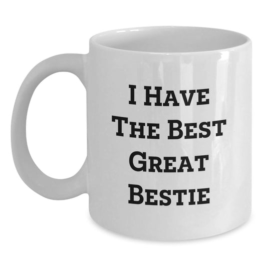Funny Bestie White Coffee Mug Gifts from Friends for Bestie Graduation Unique - Main