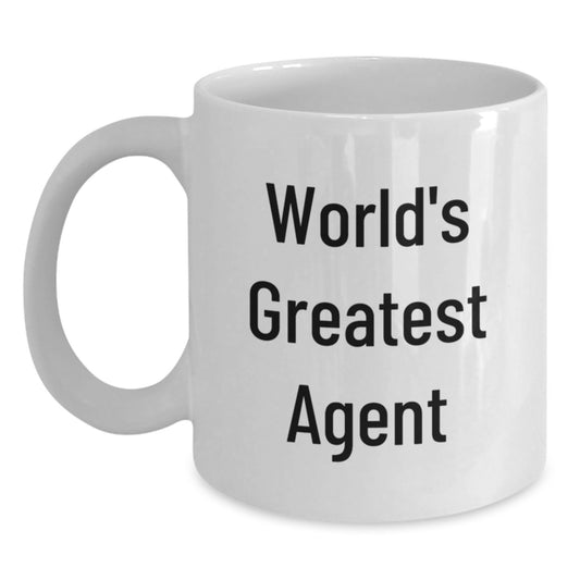 Funny Agent White Coffee Mug Gifts from Friends and Family for Agent on Father's Day - Main