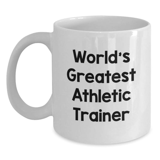 Funny Gift for Athletic Trainer Dad, White Coffee Mug with Inspirational Quote, Gifts from Family for Father's Day - Main