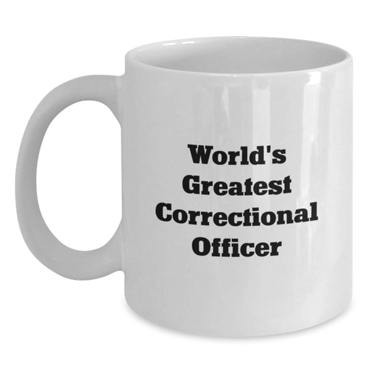 Correctional Officer Gift for Him World's Greatest Keepsake Coffee Mug - Main