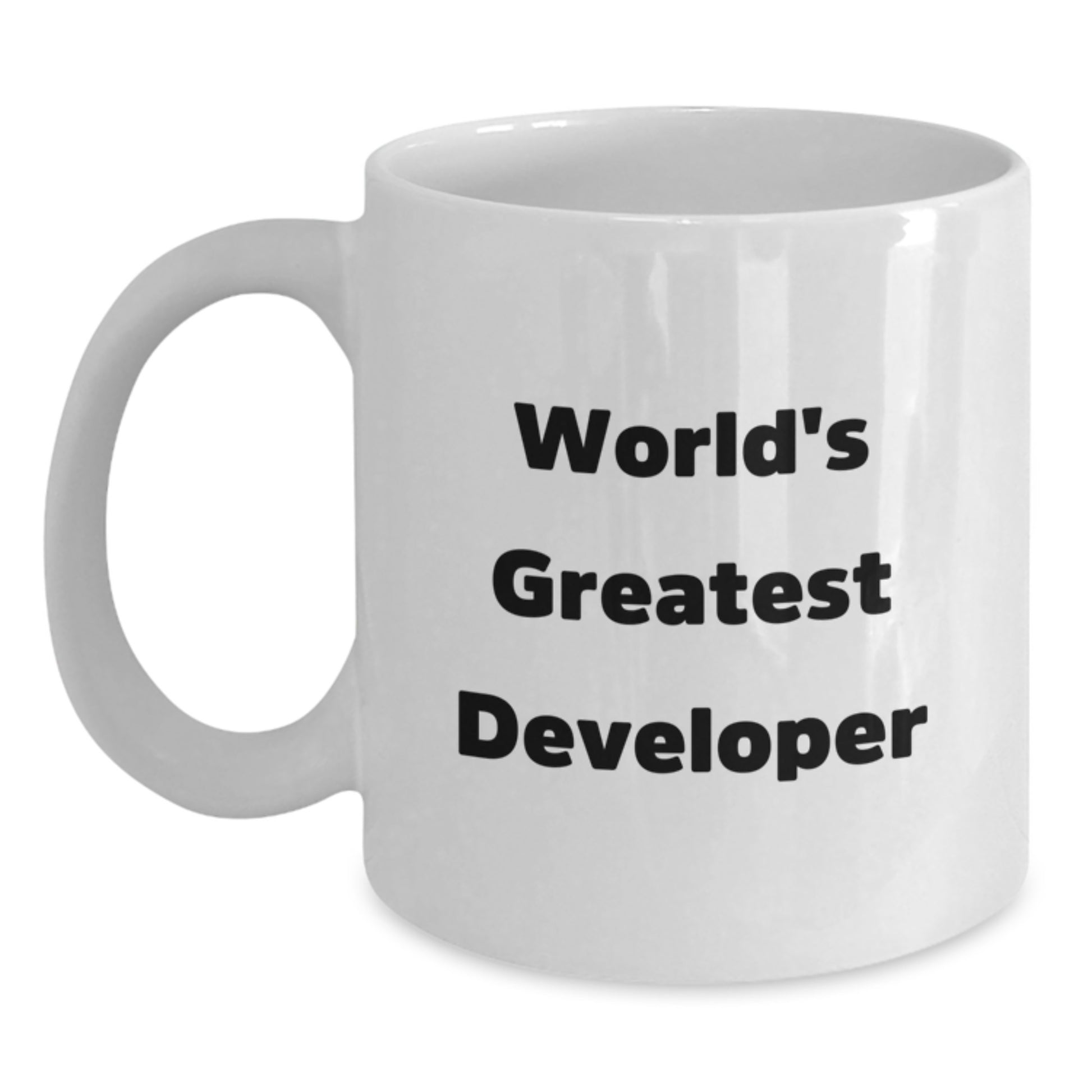 Developer Novelty White Coffee Mug Birthday Gift for Friends - Main