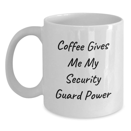 Funny Security Guard White Coffee Mug Gifts from Friends for Graduation Unique - Main