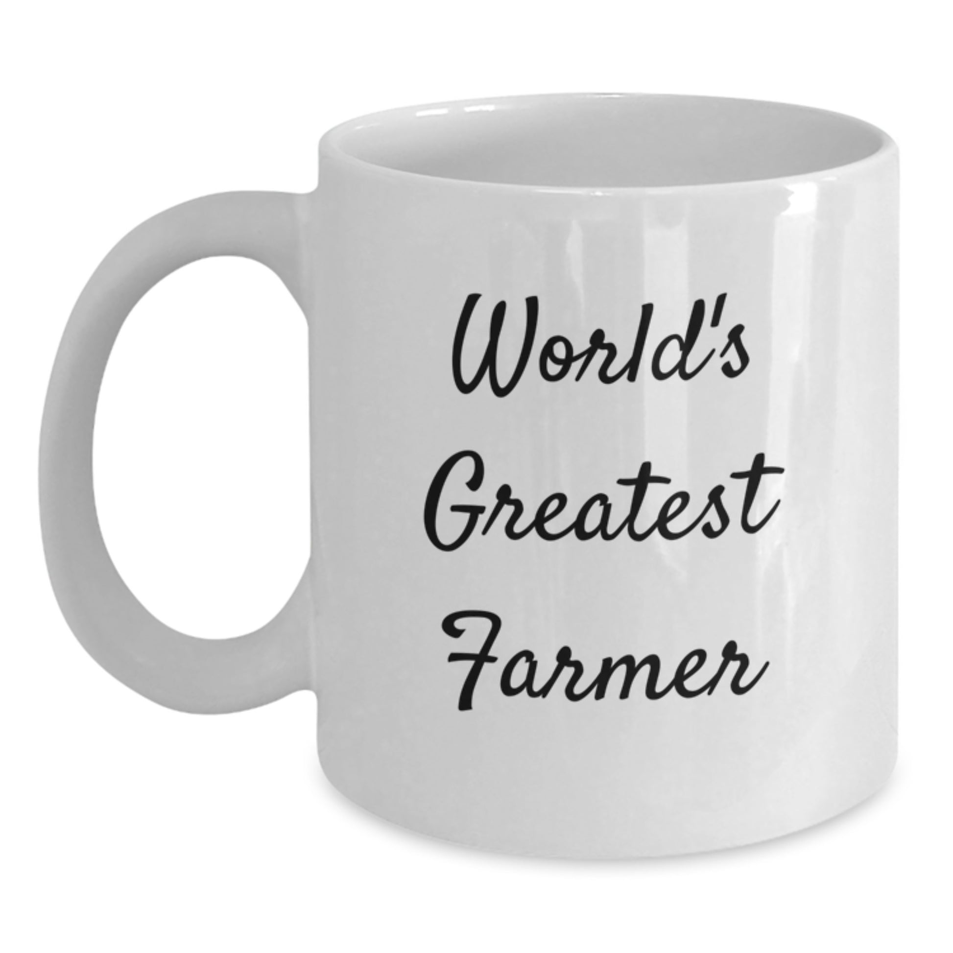 Birthday Gift Present for Her White Coffee Mug World's Greatest Farmer - Main