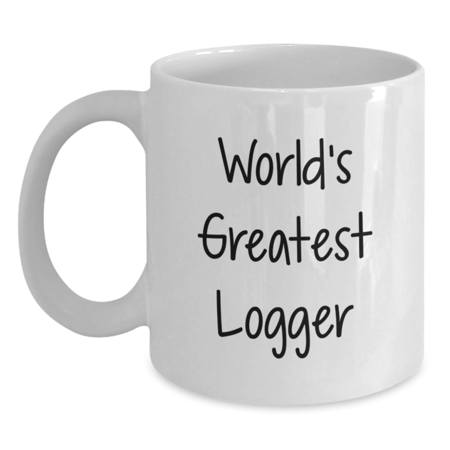 Logger Keepsake White Ceramic Coffee Mug for Him Birthday Gift 11oz - Main
