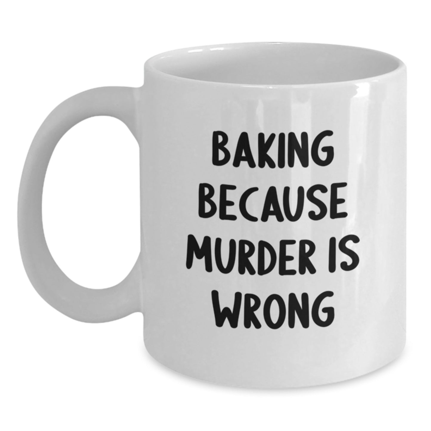 Baking Enthusiast Gifts from Friends - Funny White Coffee Mug - Graduation Unique Baking Mug for Women Men Friends - Main